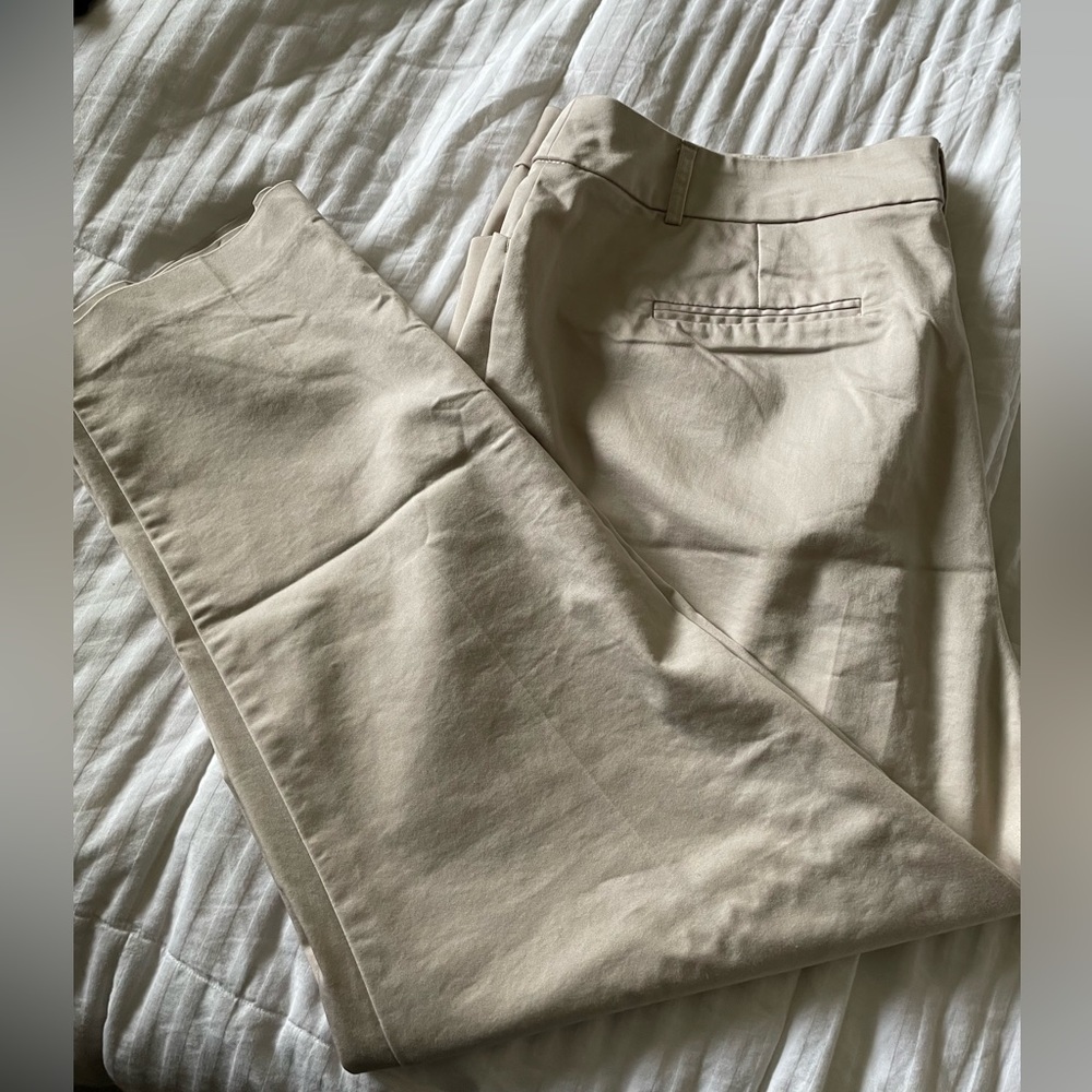 Avenue Slacks Ankle Length Beige 18 Average